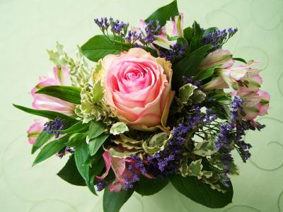 束花, 混合花, 切花, 花束, 自然, 粉红色的颜色, 新鲜