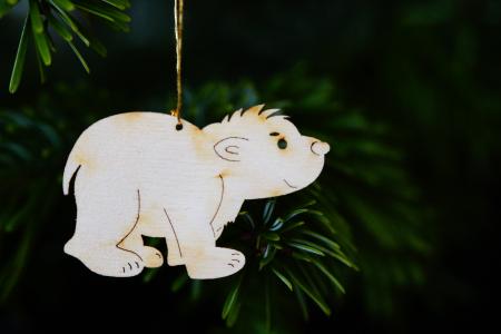 北极熊, 小北极熊, 拉斯, 圣诞饰品, 装饰树, 取决于, 圣诞节