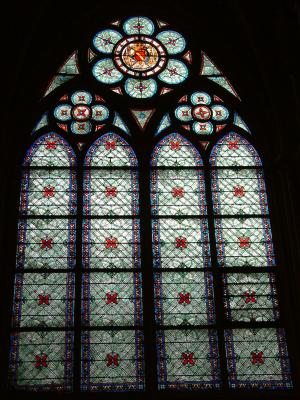 巴黎, 巴黎圣母院, 彩色玻璃窗口, 法国, 大教堂, 教会
