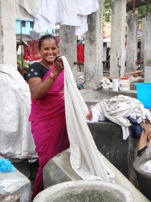 洗衣, 印度, 垫圈, 女人, 衣服, 洗衣, 洗涤