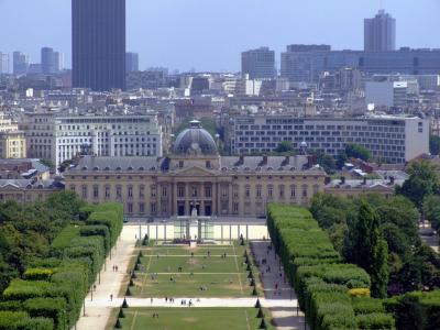 巴黎, 法国, 建筑, 广场, 树木, 天际线, 城市景观