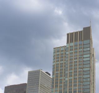 多云, 天空, 云彩, 建设, 摩天大楼, 芝加哥, 市中心