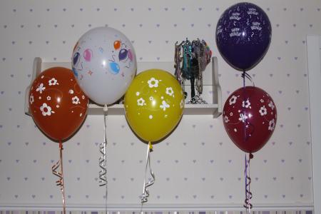 气球, 多彩, 快乐, 一方, 庆祝活动, 装饰, 黄色
