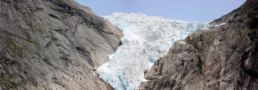 冰川, 挪威, 冰, 雪, 山, 岩石, 冰川舌