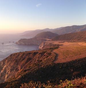 大苏尔, 加利福尼亚州, 日落, 海岸线, 沿海, 景观, 岩石