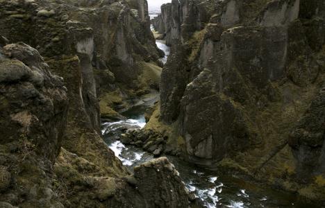 河, 棕色, 绿色, 岩石, 悬崖, 自然, 景观