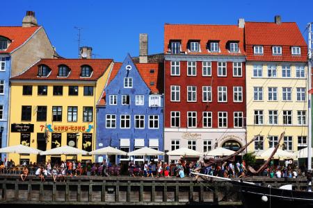 哥本哈根, 哥本哈根, 景观, 房屋, 颜色, 资本, 小船
