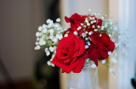 花束, 花香, 自然, 花, 婚礼, 红色, 玫瑰