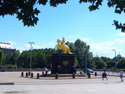 德累斯顿, 瑞特, 纪念碑, 骑马雕像, 雕像, 感兴趣的地方, 黄金