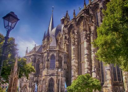 亚琛, 德国, 圣母教堂, 建设, 建筑, 具有里程碑意义, 城市