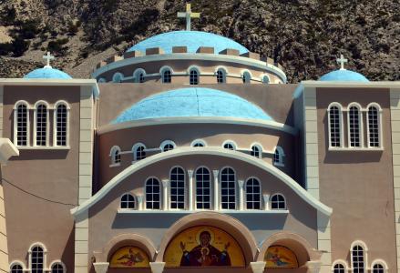 克里特岛, 修道院, 修道院的圣尼古拉奥斯, 希腊, 建设, 建筑, 假日