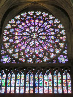巴黎, 巴黎圣母院, 盾区, 蓝色, 彩色玻璃, 大教堂, 神圣的艺术