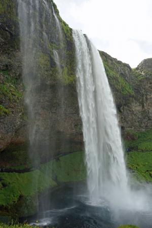 瀑布, 冰岛, seljalandsfoss, 景观, 水, 力