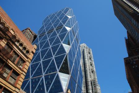 纽约, 立面, 玻璃幕墙, 摩天大楼, 玻璃, 建筑, 现代