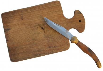 军刀, 切菜板, 白色背景, 木材, 乡村, 刀, 切出