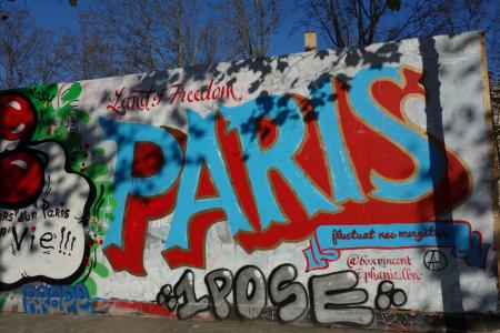 街头艺术, 巴黎, 蓝色, 标签