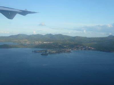 平面视图, 马提尼克岛, 加勒比海, 三小岛, 天空