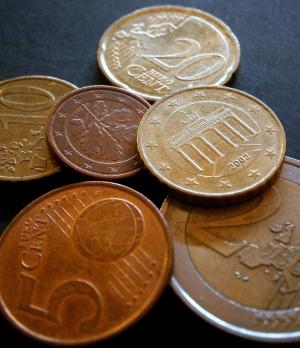 钱, 现金及现金等价物, 松散的变化, 货币, 硬币, 占, 欧元