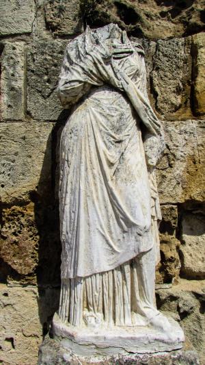 塞浦路斯, 萨拉米斯, 雕像, 女人, 考古, 考古, 文化