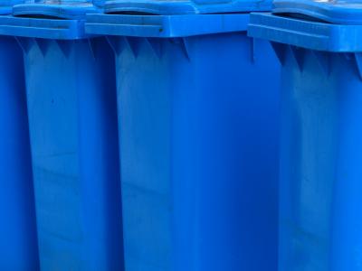 垃圾桶, 纸垃圾纸盒, 蓝色吨, 蓝色, 吨塑料, 塑料, 垃圾