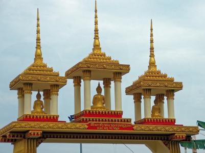 老挝, 万象, 寺, 门廊, 岭, 佛, 宗教