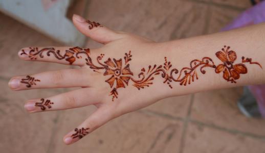 指甲, 手, 女孩, mehendi, 艺术, 绘画, 印度