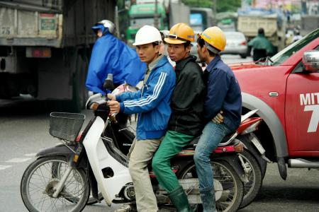 骑自行车的男人, 越南, 亚洲, 街道, 交通, 车辆, 工人