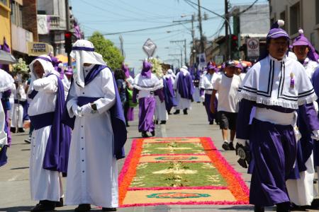 复活节, 街道, 紫色, 游行, 地毯, 危地马拉, 激情