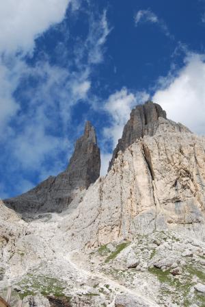 山, 山脉, 白云岩, 意大利, 徒步旅行, 徒步旅行, vajolet