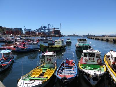 瓦尔帕莱索, 智利, 端口, 白天, 小船