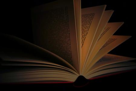 黑暗, 令人沮丧, 书籍, 页面, 纸张, 阅读, 书