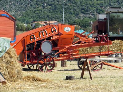 机器, 农业, 脱粒, 小麦, 干草