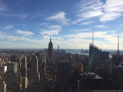 天际线, 曼哈顿, 纽约, 城市, 美国, 摩天大楼, 建筑