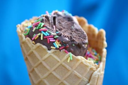 冰激淋, 锥, 独家报道, 夏季, 巧克力冰, 冰, 巧克力