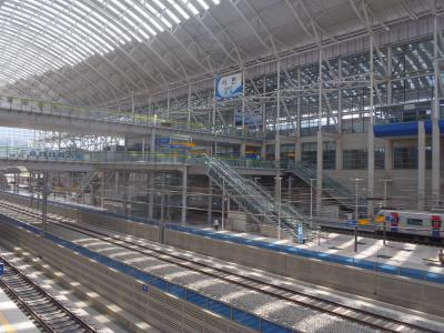 火车站, 韩国, 平台, 火车, 铁路, ktx