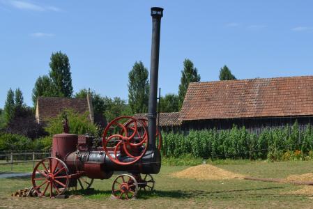 蒸汽, 旧机器, bournat, 多尔多涅河, 法国