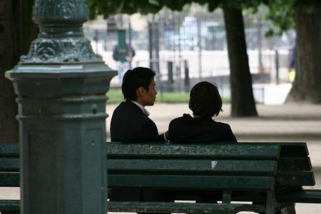 夫妇, 板凳, 巴黎
