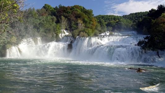 瀑布, 克罗地亚, 国家公园, 水域, 河, 级联, 自然