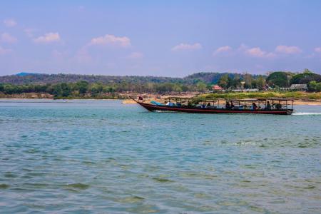 湄公河, 双色河, 旅游景点, 泰国, 视图, 漂亮, 冲