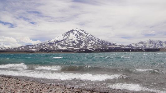 阿 maipo, 钻石礁湖, 门多萨, 阿根廷, 山, 自然, 雪