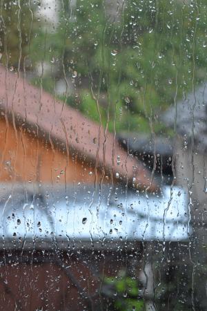 雨, 窗口, 湿法, 天气, 下降, 水, 雨滴