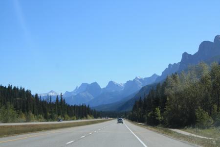 岩石, 加拿大, 山, 道路, 自然