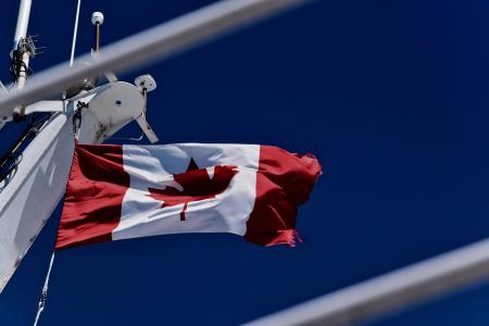 加拿大, 国旗, 天空, 枫叶, 旗杆, 爱国主义, 骄傲