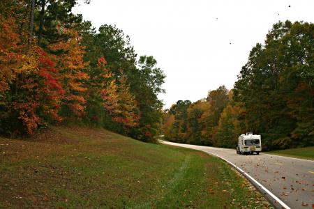 密西西比州, 道路, 天空, 云彩, 秋天, 秋天, 自然