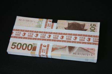 钱, 条例草案, 不, 5000美元, 5000美元, 韩国货币