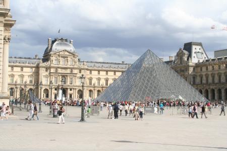 罗浮宫, 巴黎, 金字塔, 玻璃金字塔, 博物馆, 法国, 建筑