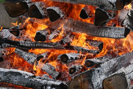 消防, 火焰, 燃烧, 木材, 热, 热, 红色