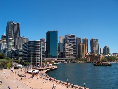 悉尼, 海滩, 天际线, 城市