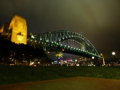 海港大桥, 悉尼, 晚上, 桥梁, 新南威尔士, 建筑, 澳大利亚
