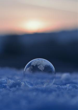肥皂泡, 冻结, 冰冻的泡泡, eiskristalle, 寒冷, 感冒, 球